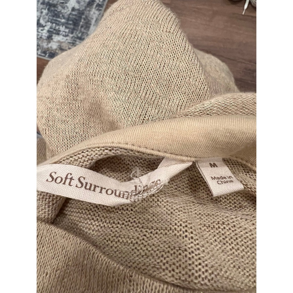 Soft Surroundings Cold Shoulder Valencia Top Cuban Sand Size medium - Picture 5 of 6